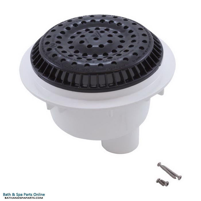 Waterway 8" Anti-Vortex Gunite Main Drain [Round] [Bottom] [1-1/2" Socket] [Black] (640-2321V)