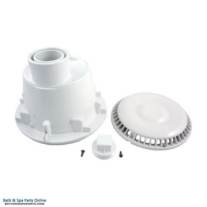 Waterway 8" Anti-Vortex Gunite Main Drain [Round] [Side] [1-1/2" Socket] [White] (VGB) (640-2420V)