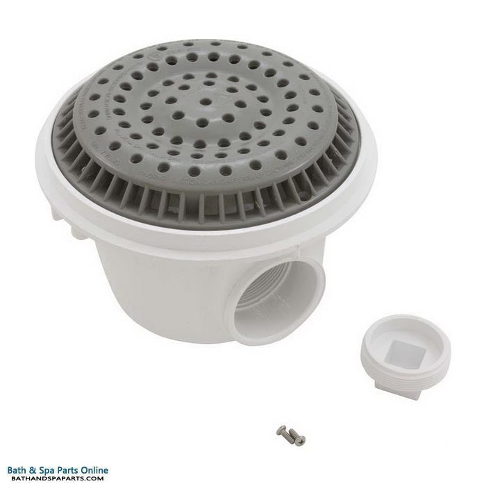 Waterway 8" Round Gunite Anti-Vortex Main Drain [2" Slip / Side] [Grey] (640-2527 V)