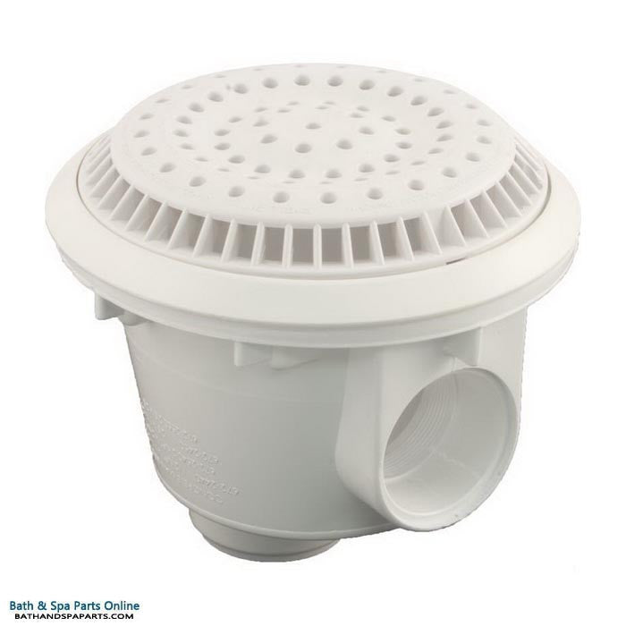 Waterway 8" Anti-Vortex Vinyl Main Drain [Round] [Bottom] [2" Socket] [White] (640-2750 V)