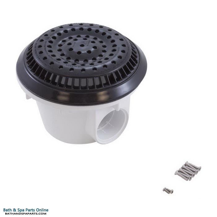 Waterway 8" Anti-Vortex Vinyl Main Drain [Round] [2" Socket] [Black] (640-2751 V)