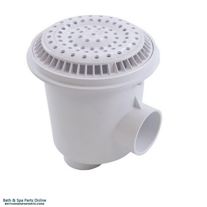 Waterway 8" Anti-Vortex Gunite Main Drain [Side x Bottom] [2 1/2" S] [White] (640-2410 V)