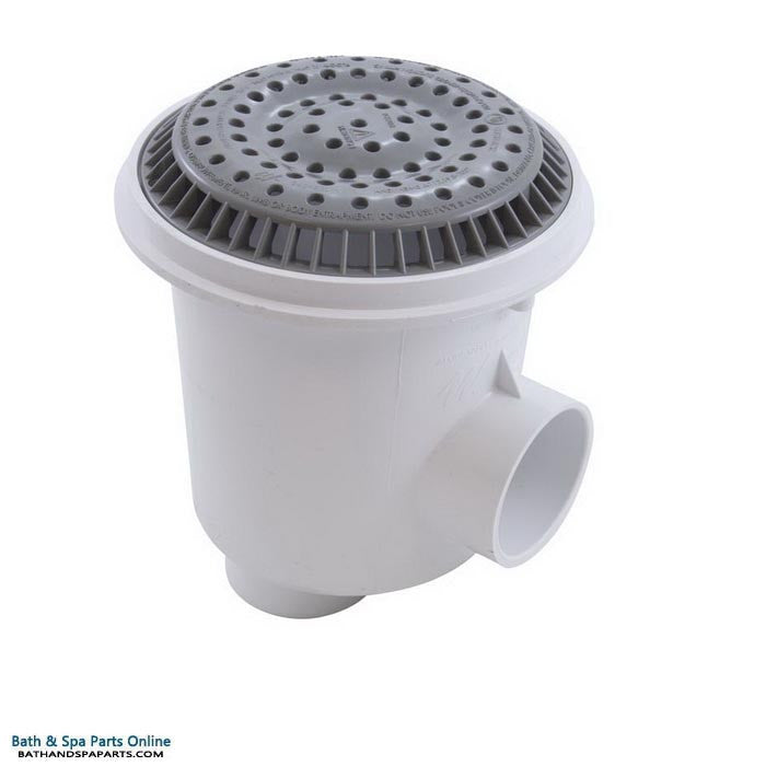 Waterway 8" Anti-Vortex Gunite Main Drain [Side x Bottom] [2 1/2" S] [Gray] (640-2417 V)