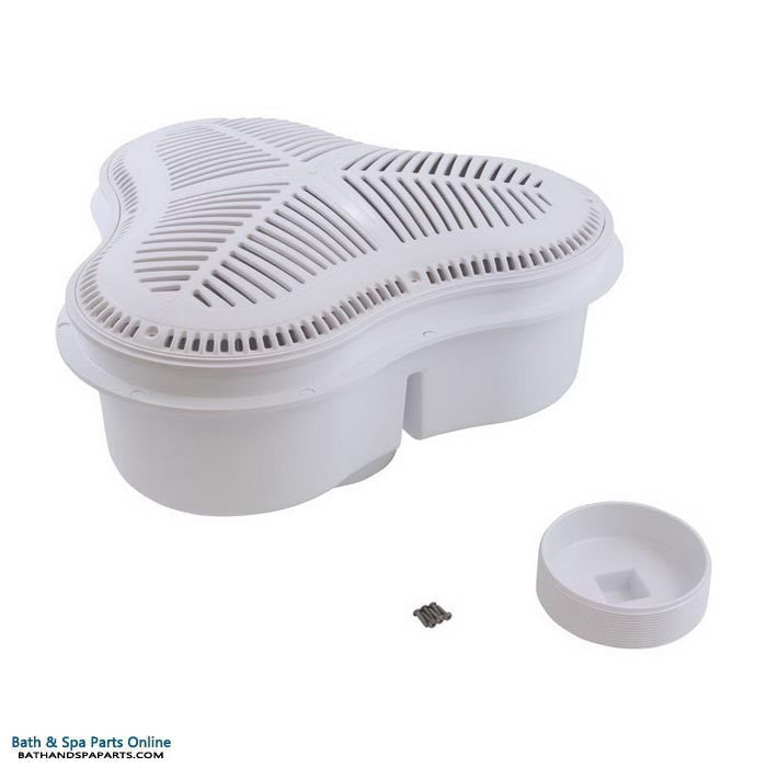 Waterway 24-7/16" Clover Main Drain Assembly [6" Slip Port/2" FPT] [White] (640-1000 V)