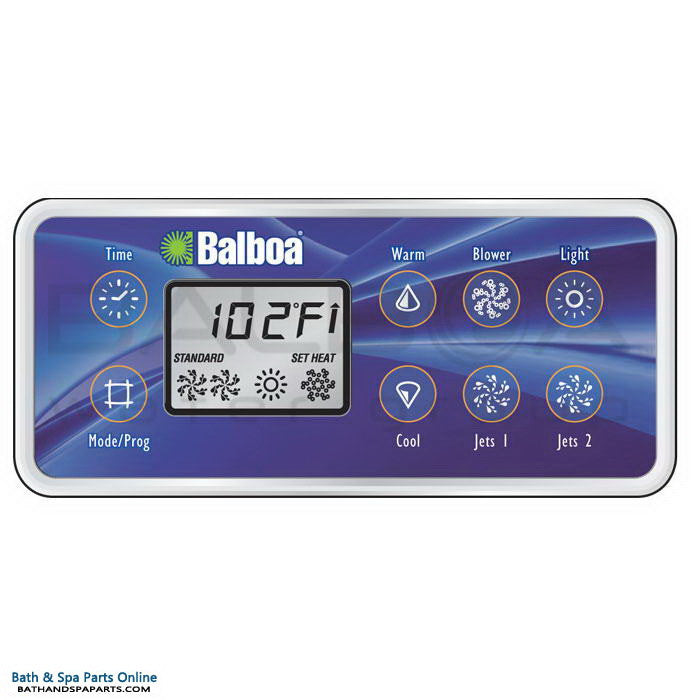 Balboa VL801D E8 Serial Deluxe Spa Topside Panel [10Ft Cord] (54155-01)