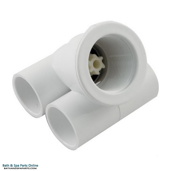 Waterway Adjustable Mini Jet Body [A 1" Slip x W 1" Slip Tee] (222-0230)