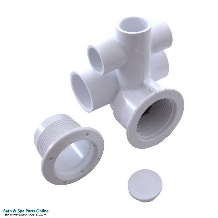 Waterway Adjustable Mini Jet Body [1-3/4"HS] [1/2" Air Slip x 1" Slip] (222-0050)