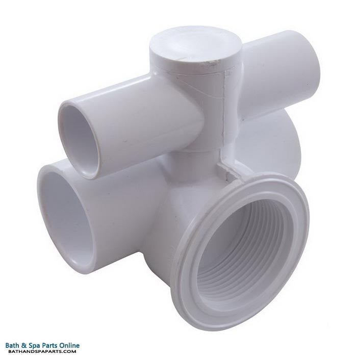 Waterway Adjustable Mini Jet Body [1-3/4" HS - A 1/2" Slip x W 1" Slip - Tee] [Low Profile] (222-0060)