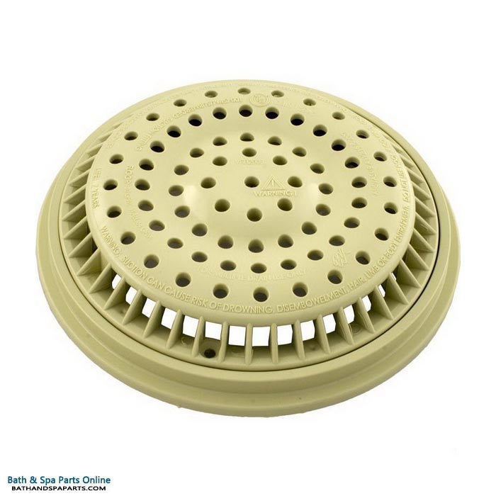 Waterway 8" Anti Vortex Main Drain Grate/Cover & Frame [Round] [Bone] [VGB 2008] (640-2312V)