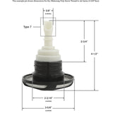 Waterway Poly Storm Jet Internal [3-5/8" FD] [Swirl] [Twin Roto] [Threaded] [LED] [Dark Grey/SS] (229-4049L-DSGS)