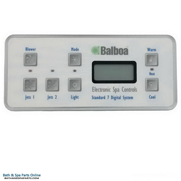 Balboa Generic VL701S Serial Standard Digital Spa Topside Panel [2 Pump, Blower, Lite] (53189-01)