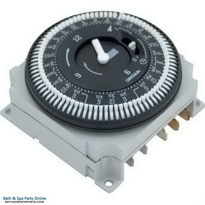 Grasslin SPDT Panel Mount 7-Day Timer With Override [115v] (FM1SWUZH-120U)