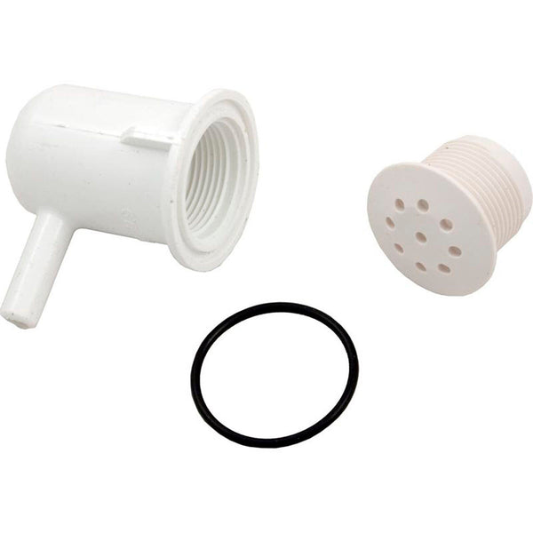 Waterway Top Flow Air Injector [3/8" Elbow Style] [White Escutcheon] (670-2300)