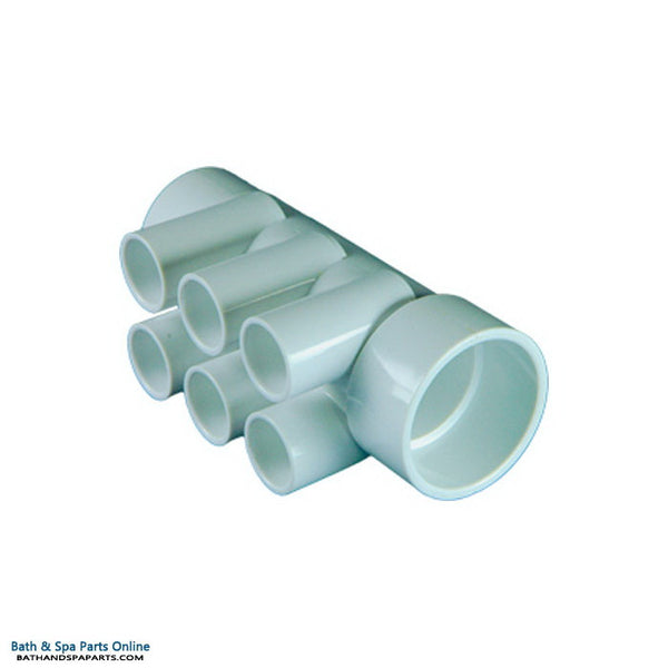 Balboa 6-Port Manifold [1/2" Slip x 1 1/2" Spigot x 1 1/2" Slip] (72062)