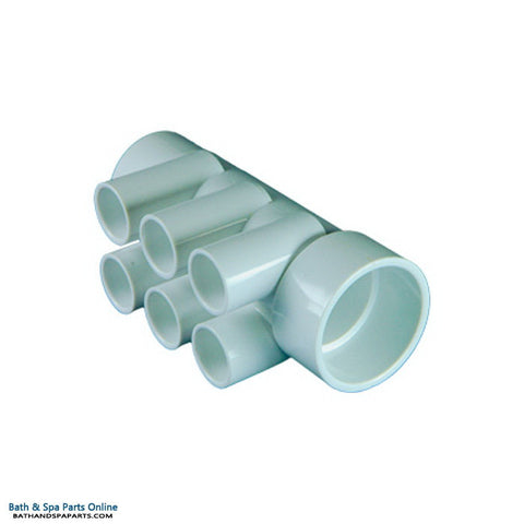 Balboa 6-Port Manifold [1/2" Slip x 1 1/2" Spigot x 1 1/2" Slip] (72062)