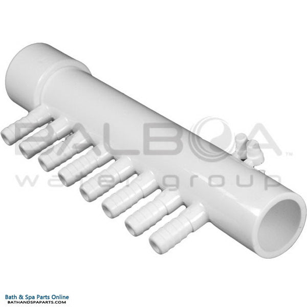 Balboa 8-Position Manifold [3/8 Barb x 1" Slip x 1" Spigot] (72082)